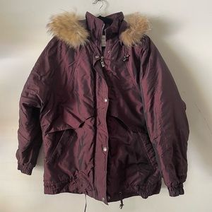 TOWNE by London Fog purple Puffer Coat. 40C